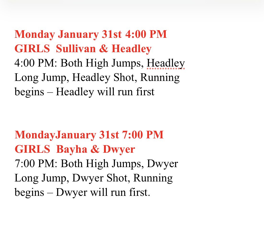 OceanStateRun's tweet photo. Girls Division Championship 
Monday 1/31 PCTA 
 
📈Performance lists👉 https://t.co/hXew5hzmta

💻Live stream by OSR 👍 https://t.co/k8GMK21Bmn