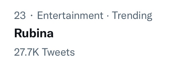 RubiDilaikOFC's tweet photo. It’s Bb15 finale and look who’s tending, the historic winner of Bigg boss and the best winner. Queen &amp; Boss Lady Rubina Dilaik 👑

#RubinaDilaik https://t.co/9JMPt6l9MB