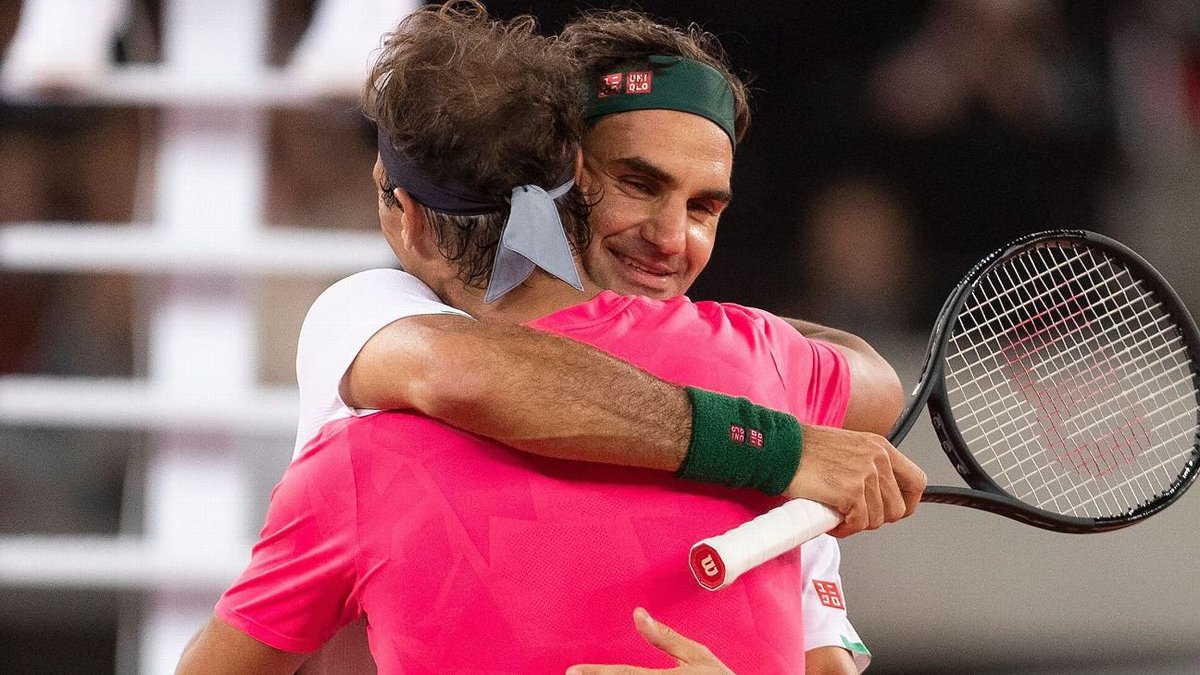 settenisok's tweet photo. "A mi amigo y gran rival, mis más sinceras felicitaciones por convertirte en el primero en llegar a los 21 GS. Hace unos meses nos reíamos de que estábamos en muletas. Nunca subestimen a un gran campeón. Estoy orgulloso de compartir esta era contigo". https://t.co/6fevDbR2Ys