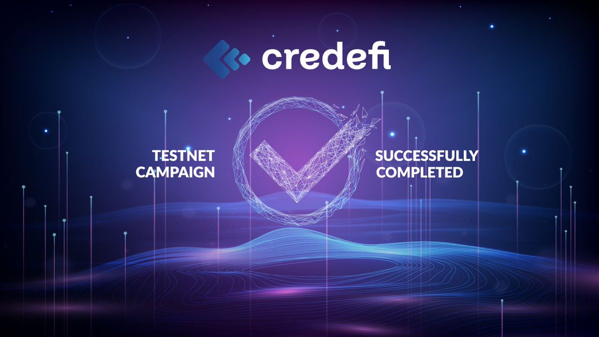 credefi_finance's tweet photo. 🎯The testnet comes to an end.
🙏Thank you #Credefians for making this successful.
👀Don't forget to join our community call tomorrow at 1pm UTC:
Join here 👇
https://t.co/Z5C6U7gIUY https://t.co/OpjTxuX1o8