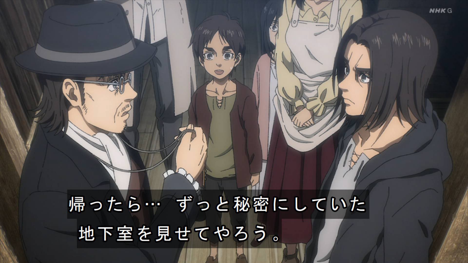 ヘーボン マンガ ラノベ感想 エレンに鍵を見せるシーン 1話だとグリシャの表情見えなくなってたんだね 79話 1話 進撃の巨人 Shingeki T Co Dcuomtazol Twitter