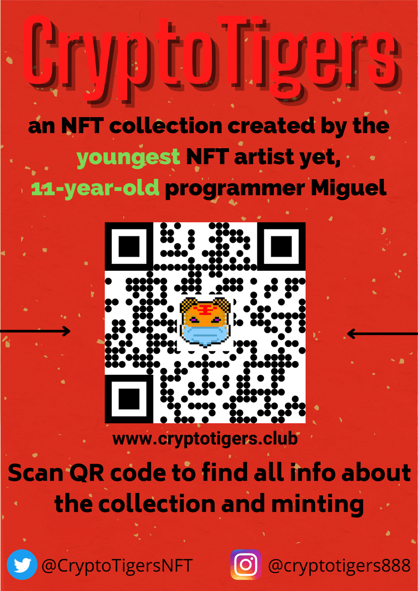CryptoTigersNFT's tweet photo. #CryptoTigers #NFT MINTING IS NOW LIVE!!! GET YOUR CRYPTOTIGER(S) BEFORE IT'S GONE FOR GOOD!!! #NFTCommunity #NFTLaunch #NFTMinting https://t.co/TiPJ9amwZE