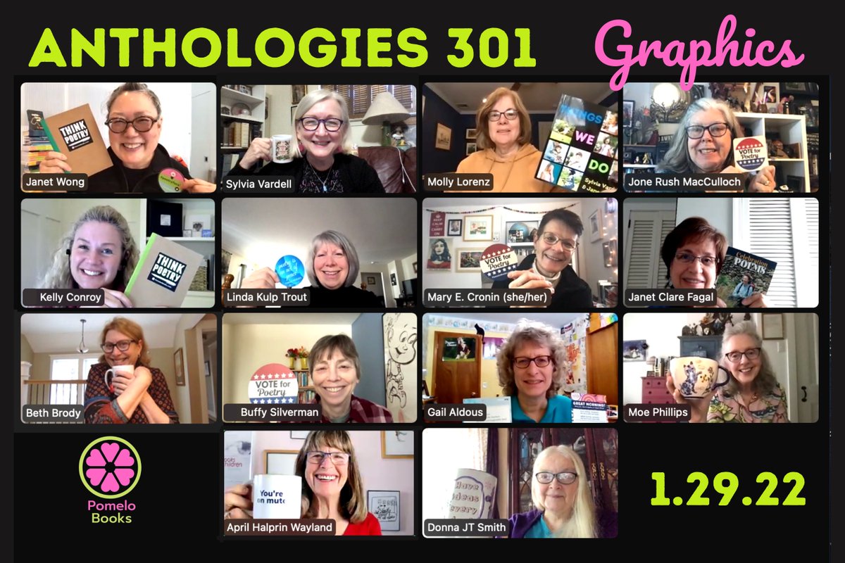 pomelobooks's tweet photo. Poets take CRAFT very seriously, constantly refreshing skills and exploring new ideas—not just for writing, but also for ways to share poetry. Here are some of the most dedicated children's poets ever! #PoetryforAll #Anthologies301 https://t.co/54s4eurbHI