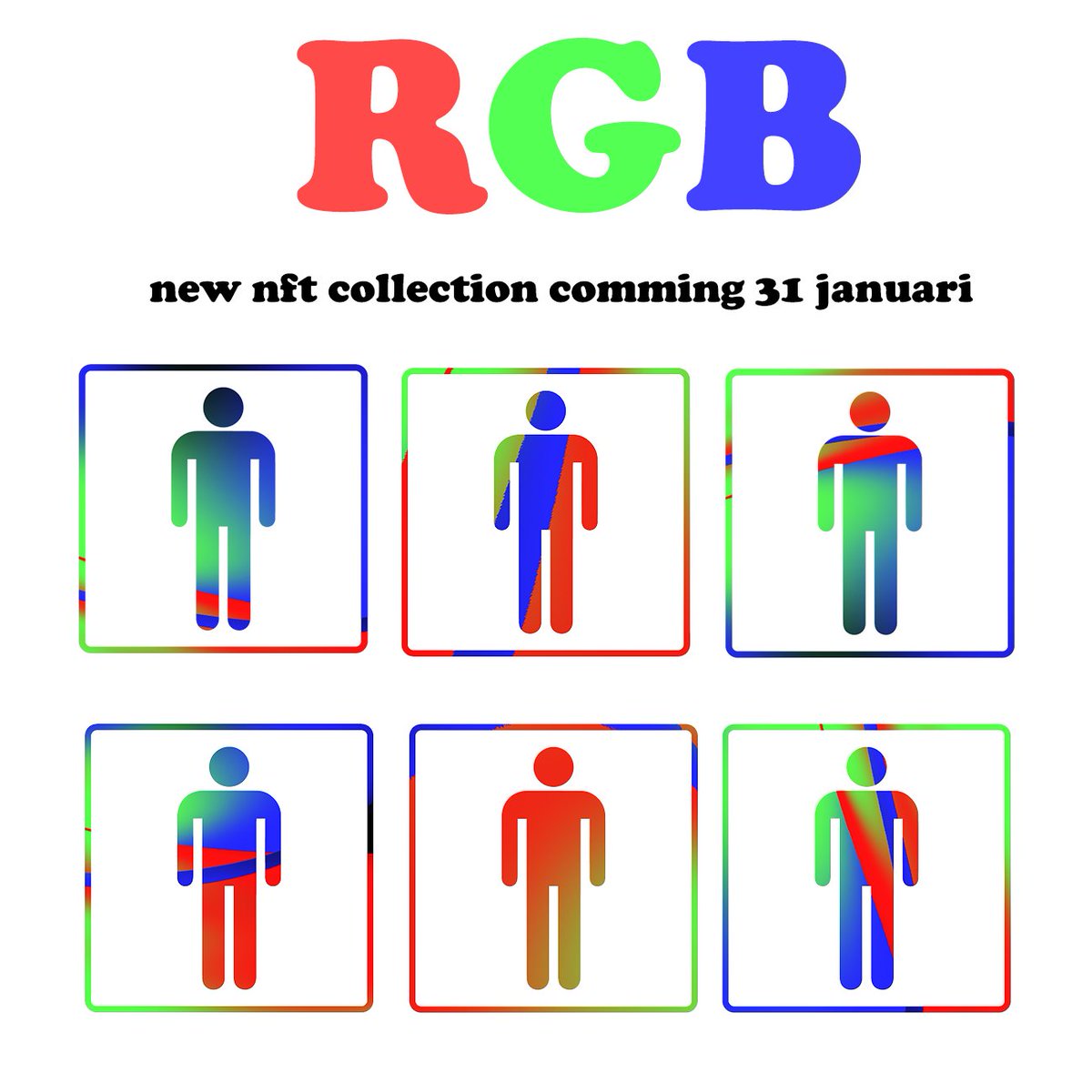 SignToilet's tweet photo. I am proud to announce that I will be launching my first #NFT  gallery from January 31st. 
The name of these special collectibles is RGB.

So shop tomorrow at: https://t.co/ihflLi8jXP
#nfts #nftart #nftcommunity #nftcollector #nftartist #cryptoart #crypto #blockchain #OpenSeaNFT https://t.co/v9MGi3Wxyc