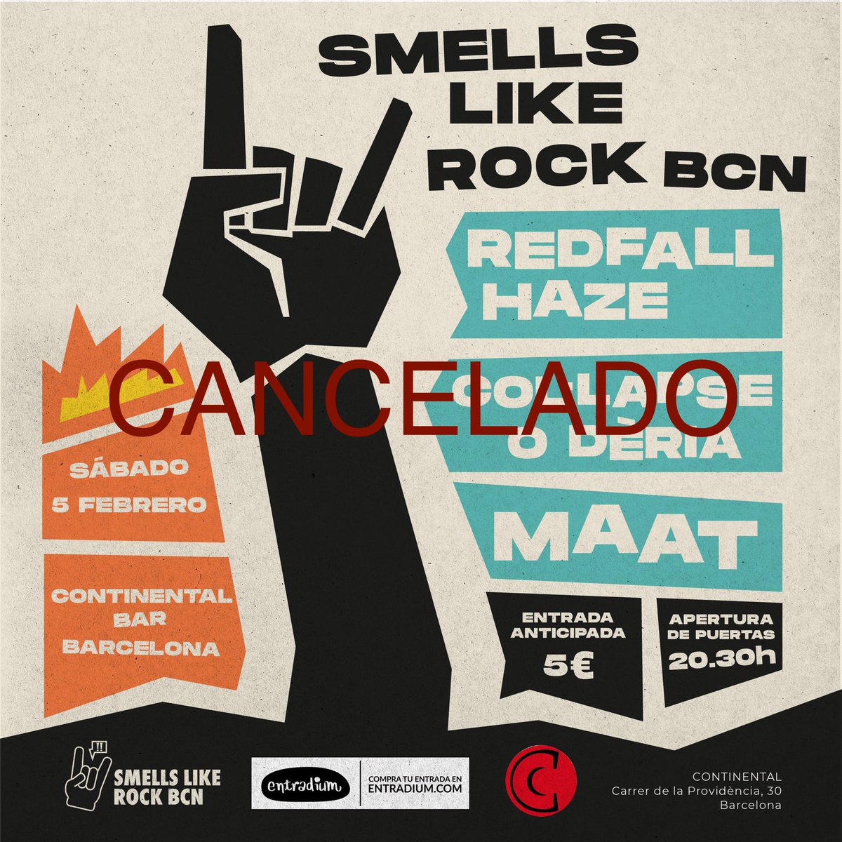 Maat_off's tweet photo. Tristemente por motivos que se nos escapan de las manos el concierto de 5 de febrero queda cancelado, nos vemos en otra oportunidad. https://t.co/5poHIM3vzB