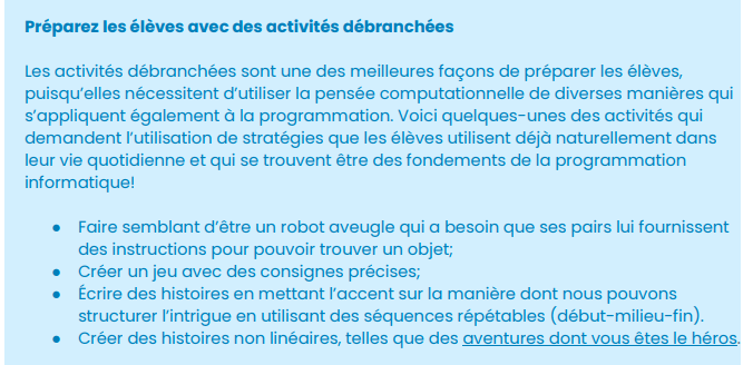 katsimoncic's tweet photo. La pensée computationelle commence par des activités débranchées! J'aime beaucoup celles proposées dans le Guide canadien de la pensée computationnelle et de la programmation. #PED4760 https://t.co/Oq5sra4UrB https://t.co/rbgeWtPwQb