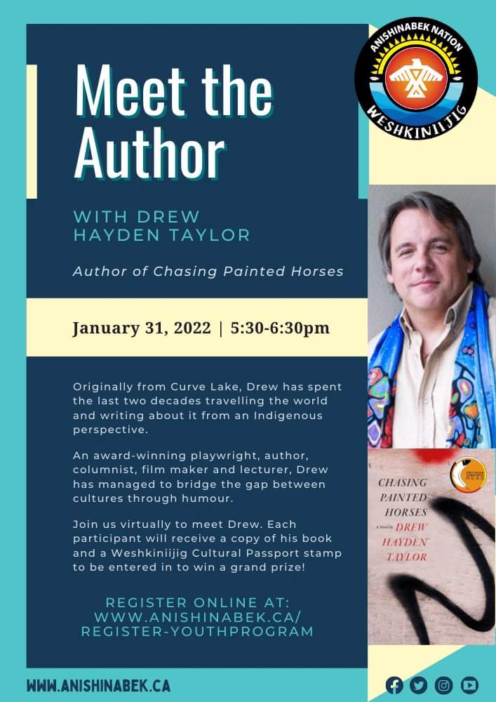 AnishNation's tweet image. TOMORROW is Meet the Author with Drew Hayden Taylor. There's only a few spots left! #ReadingIsKnowledge

Register online at: anishinabek.ca/register-youth…