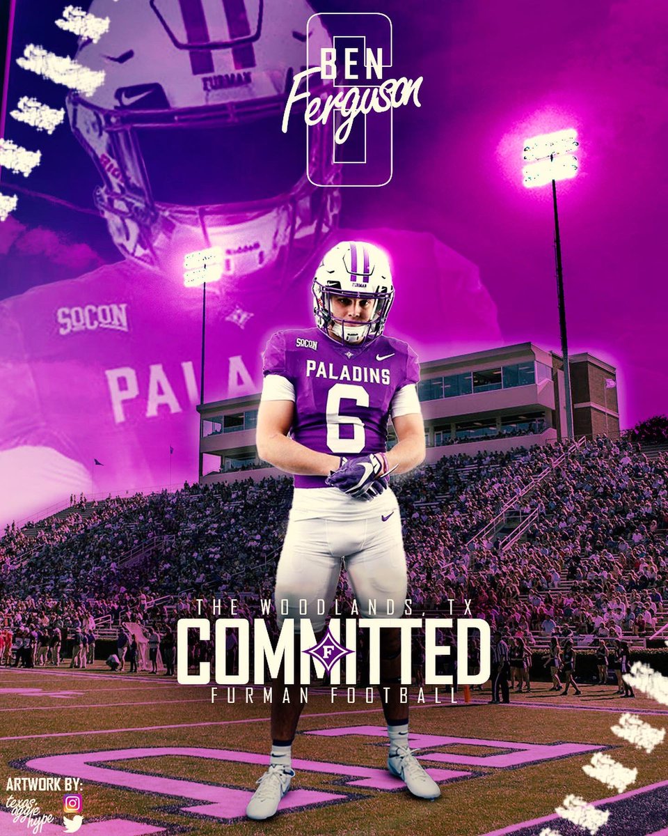 benferguso_n's tweet image. I’m COMMITTED ! 🟣⚔️ @PaladinFootball @FUCoachHendrix @brianbratton @Antonio_Wilc @Justin_Roper