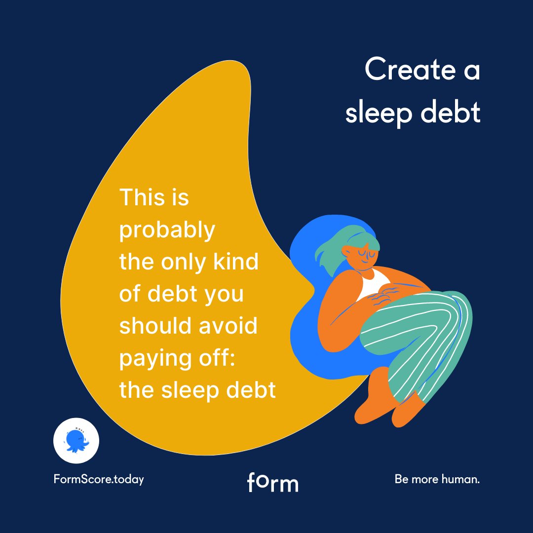FormScore's tweet image. The #energy we spend during the day builds up ‘sleep debt’ which helps us fall asleep easily at night. Researchers have found that taking naps during the day can pay off some of this debt, and interfere with our night’s #sleep quality. 

📒 ow.ly/sTUO50Hz2h9 #FormScore