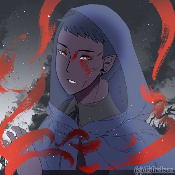 He is out at night again. Time to hunt. And when blood has been spilled, he shall longingly watch the stars.