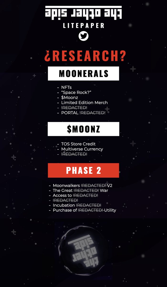The last 14 days have been absolutely insane. 
Thank you for all your support 💕

We just dropped our litepaper in our discord and we don't want you to miss out. Spread the word🤙

15 Whitelist Giveaway | 48 Hours
1⃣ Follow <a href="/theothersideNFT/">T-O-S The Other Side 🪨 🥚 🪨</a> 
2⃣ Like &amp; RT
3⃣ Tag all your friends