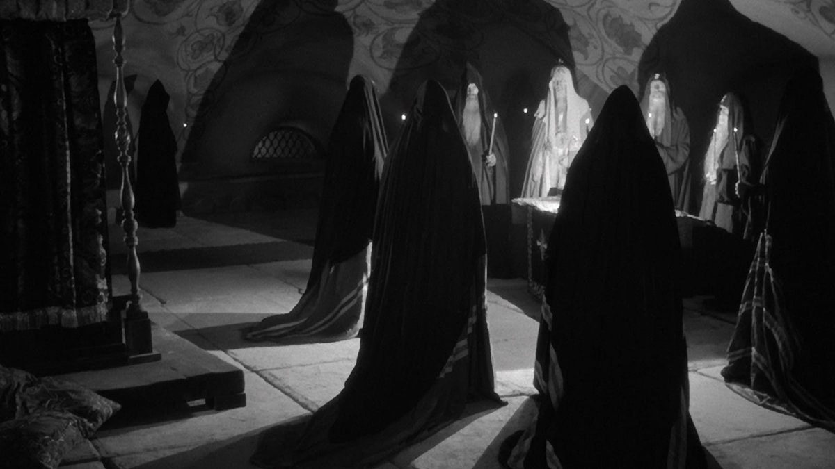 MovingImageNYC's tweet image. Cinema founding father Sergei Eisenstein’s final completed works form an historical diptych unprecedented in scale and visual audacity. IVAN THE TERRIBLE, PARTS I &amp;amp; II screen in #35mm next SUN (2/6). #SeeItBig 🎟️: movingimage.us/event/ivan-the…