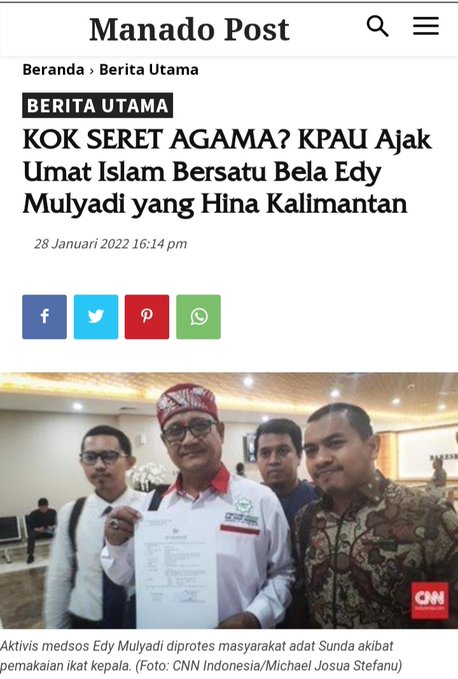 AlviraMentari's tweet photo. Loh Kok Jadi Gini,
Kok Menjadikan Agama Sebagai Alat Melawan Kebhinekaan!

Aduh Ga Paham Lagi,
Sekarang Pasukan Kadrun Semakin Terang-terangan Melawan Pancasila &amp; Kebhinekaan! https://t.co/J824u9FcWL
