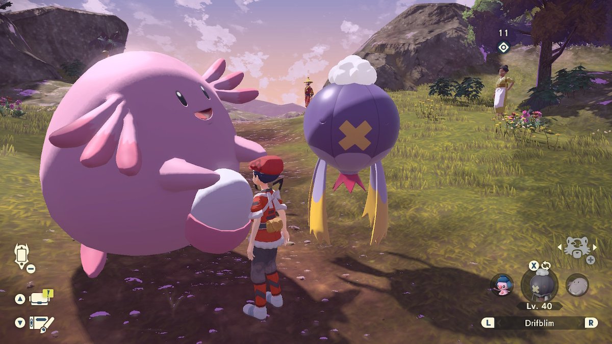 LOOK AT THE SIZE OF THE CHANSEY I CAUGHT. BIG CHONKER #PokemonLegendsArceus #NintendoSwitch