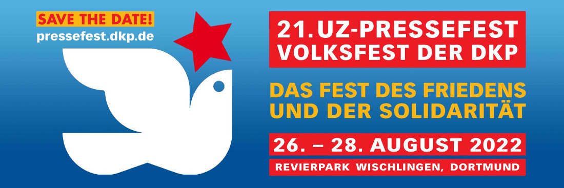 Gemeinsam kämpfen – gemeinsam feiern!

Eine lange, rote Tradition haben die politischen Volksfeste der DKP in unserem Land. In diesem Jahr findet das 21. UZ-Pressefest ausnahmsweise am Rosa-Luxemburg-Platz in Berlin statt.