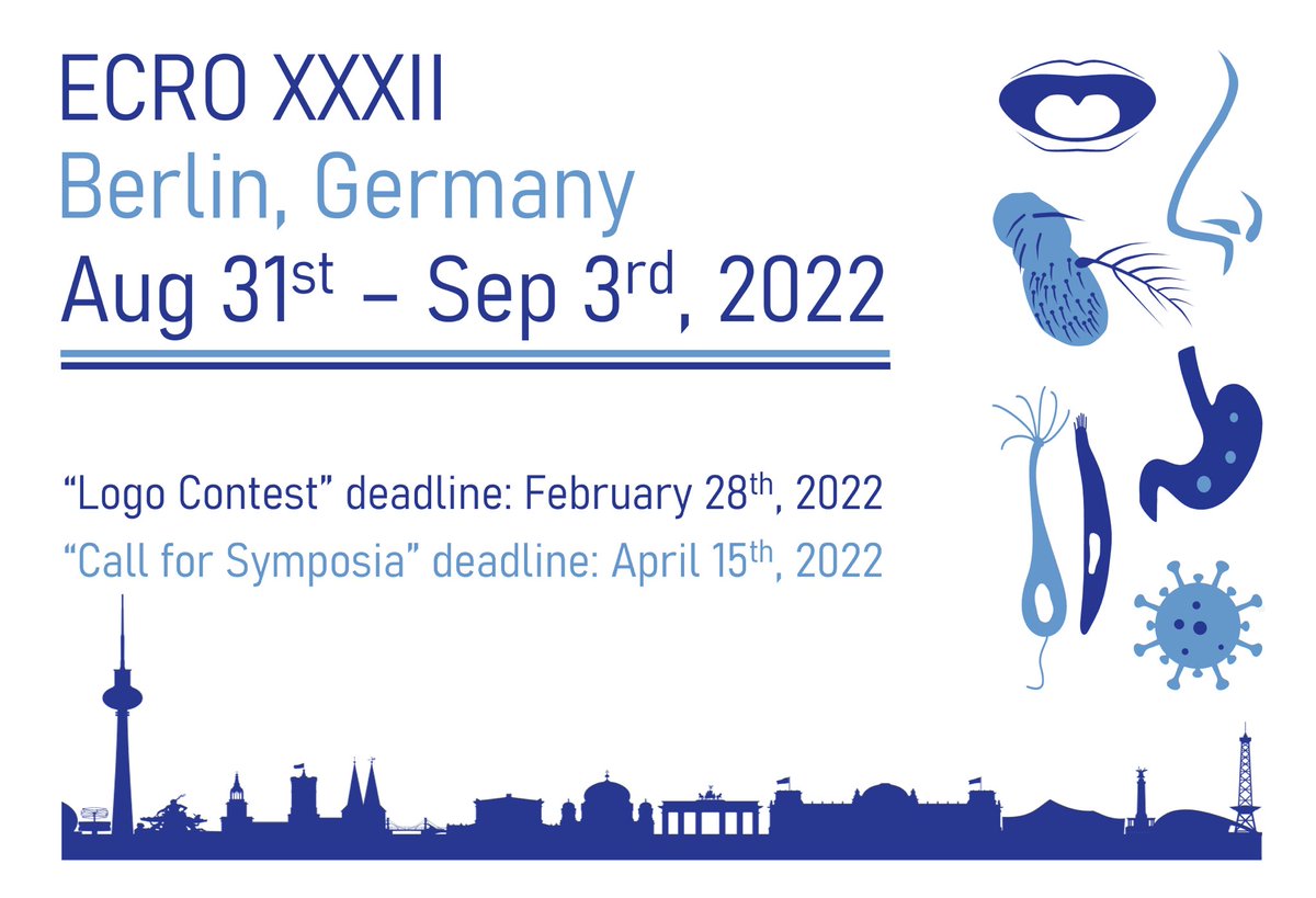 ECRO_online's tweet photo. Exciting news!  ECRO 2022 will be held in Berlin, Germany this year 👄👃🥰👍.  Please submit your entry for the conference logo contest and/ or submit a symposium proposal. 😃😃 @ECRO_online https://t.co/sY6VqJXr4L
