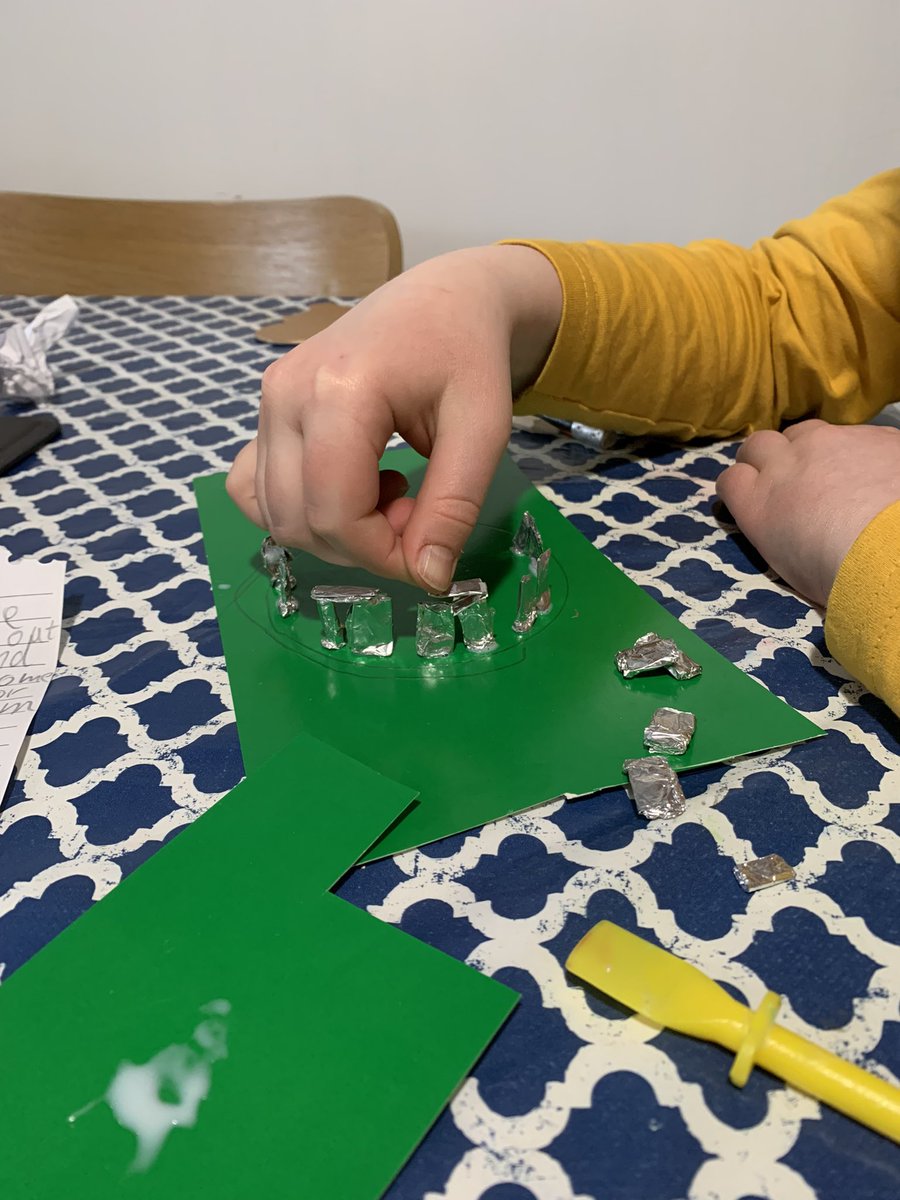 ASimonvw's tweet photo. @MrsLBrowne Connie enjoyed making stone henge but I’m not sure it will make it in to school without some damage lol. https://t.co/8Vsmblx4ms