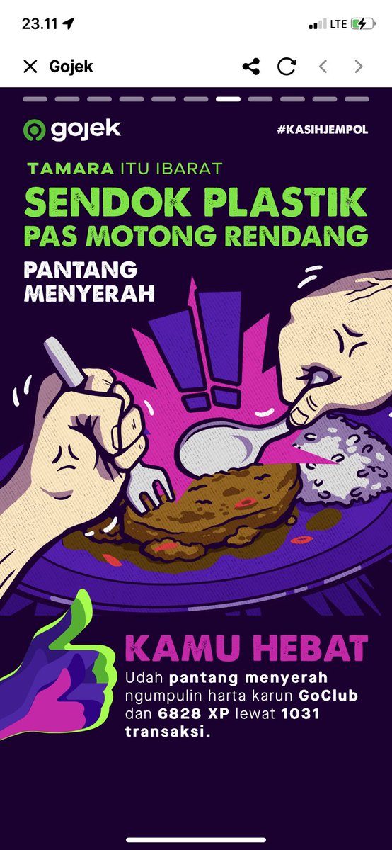 <a href="/gojekindonesia/">Gojek Indonesia</a> “Waktu jaman kuliah dan sibuk-sibuknya bimbingan skripsi. <a href="/gojekindonesia/">Gojek Indonesia</a> yang paling bisa diandelin sampe bolak-balik nganterin ngprint di warnet. Pokoknya berjasa banget utk aku yg ga bisa bawa motor di perantauan ini”
#kejoG2021 #KasihJempol
<a href="/natallychristt/">N</a> 
<a href="/ImamKimung/">ImamKimung23</a>