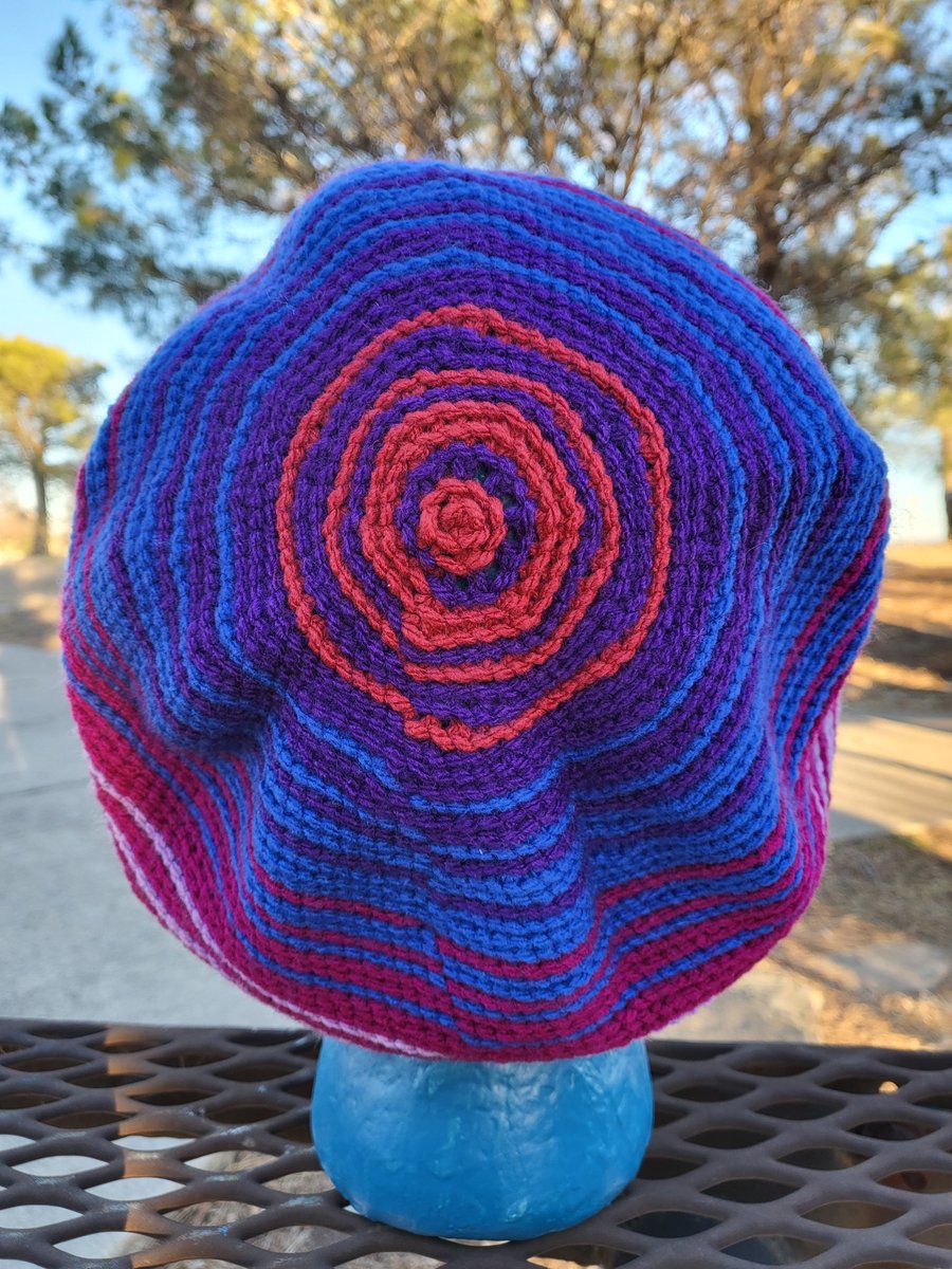AliceTheAmazon's tweet photo. Cool colors for a cozy winter look.
I love doing this color fade for crochet hats.💙💜❤💙💜❤

#BlueMonday #blue #Purple #magenta #WINTER #WinterStorm #Winterwatch #CraftBizParty #CraftWarriors_share #Crafty #Crafting #crochet #hat https://t.co/fHMJNMbjLm