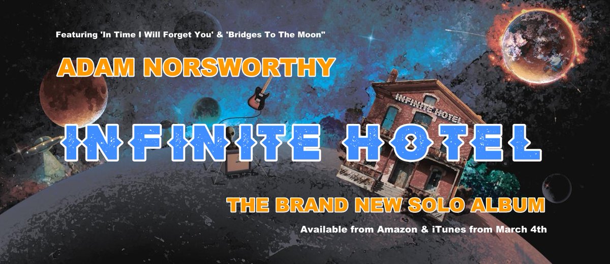 My fourth solo album, INFINITE HOTEL, will be out on March 4th. I am blessed to have the incredible talents of  Oli Brown, Bennett Holland, Wayne Proctor, Rich Young &amp; Amy Heggart joining me on this album. It will be available from Amazon, iTunes and all the usual places x