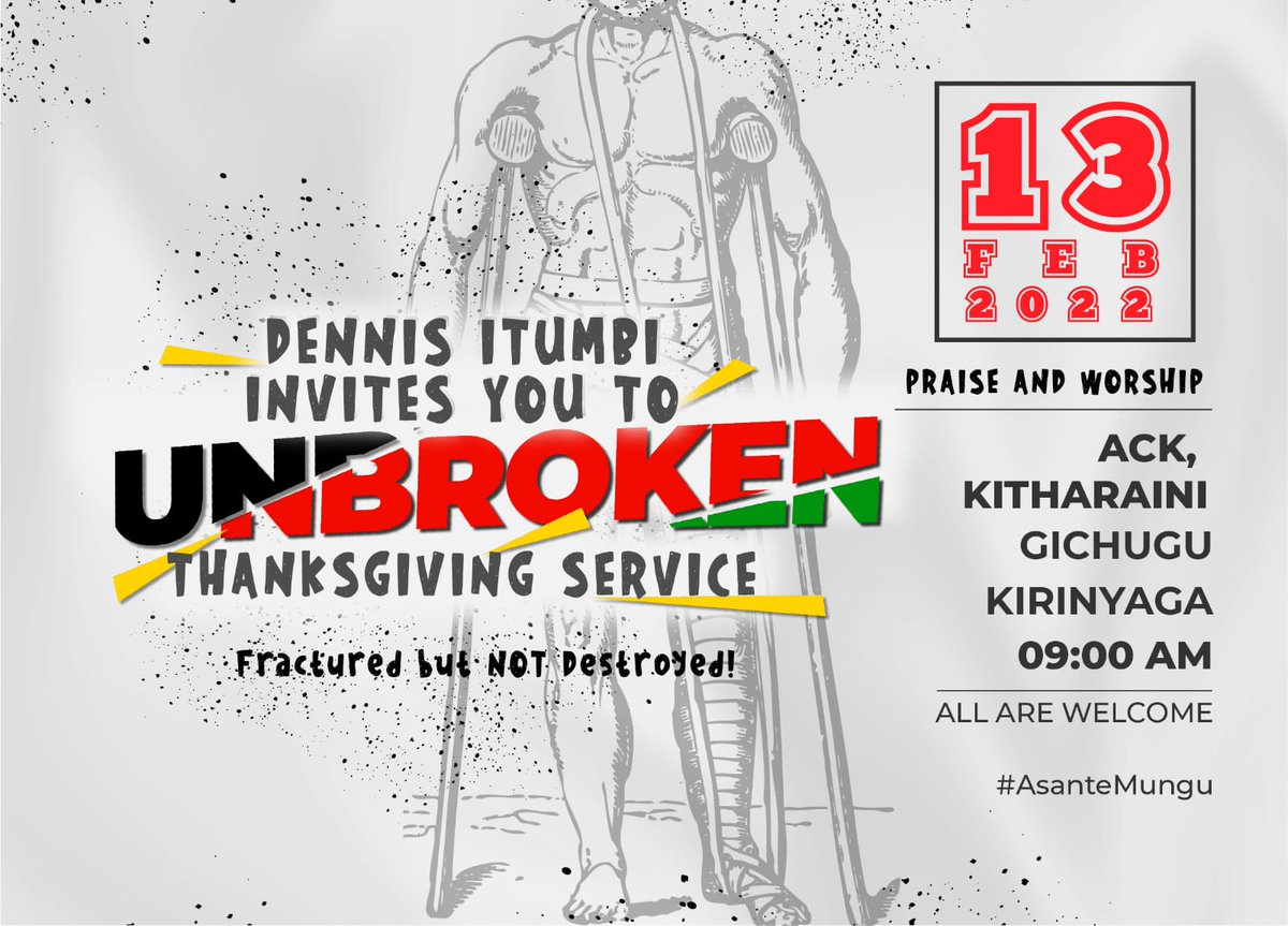 OleItumbi's tweet image. You are all INVITED. #Unbroken #AsanteMungu