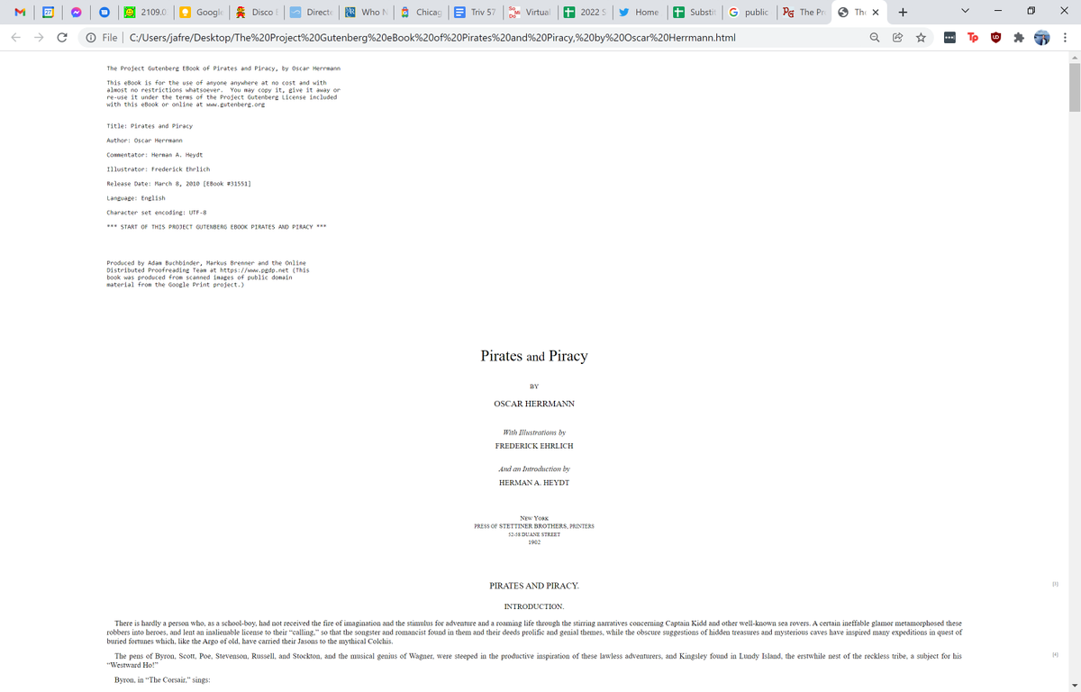 FingergunsC's tweet photo. We can't illegally pirate, so instead here's a (legal) bootleg copy of a public domain textbook on piracy [1/3] https://t.co/An3Q8a3U32