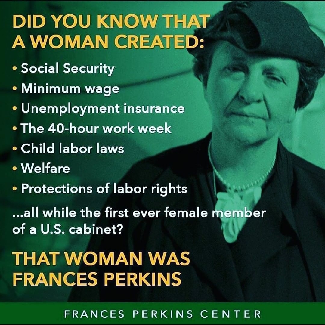 jilevin's tweet photo. Frances Perkins, the most accomplished woman in the history of American government. https://t.co/MrvRRai5xy