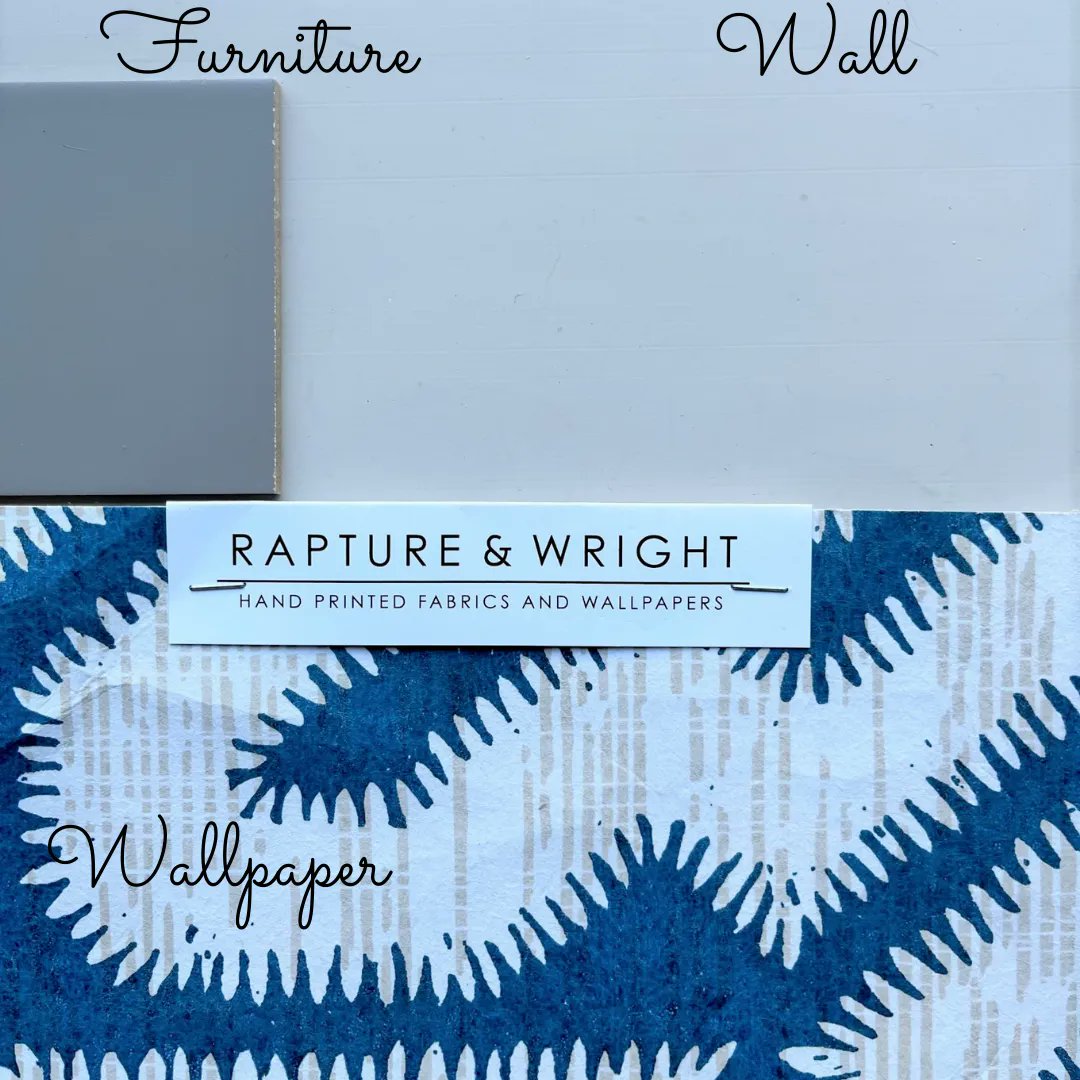 ColourAdvice's tweet photo. Look at this striking wallpaper our client found from #raptureandwright. She needed some help choosing complementary wall and furniture paint for some upcycled bedroom furniture, so she booked our 'colour my room service' #interiordesign https://t.co/CiryVXHqVL