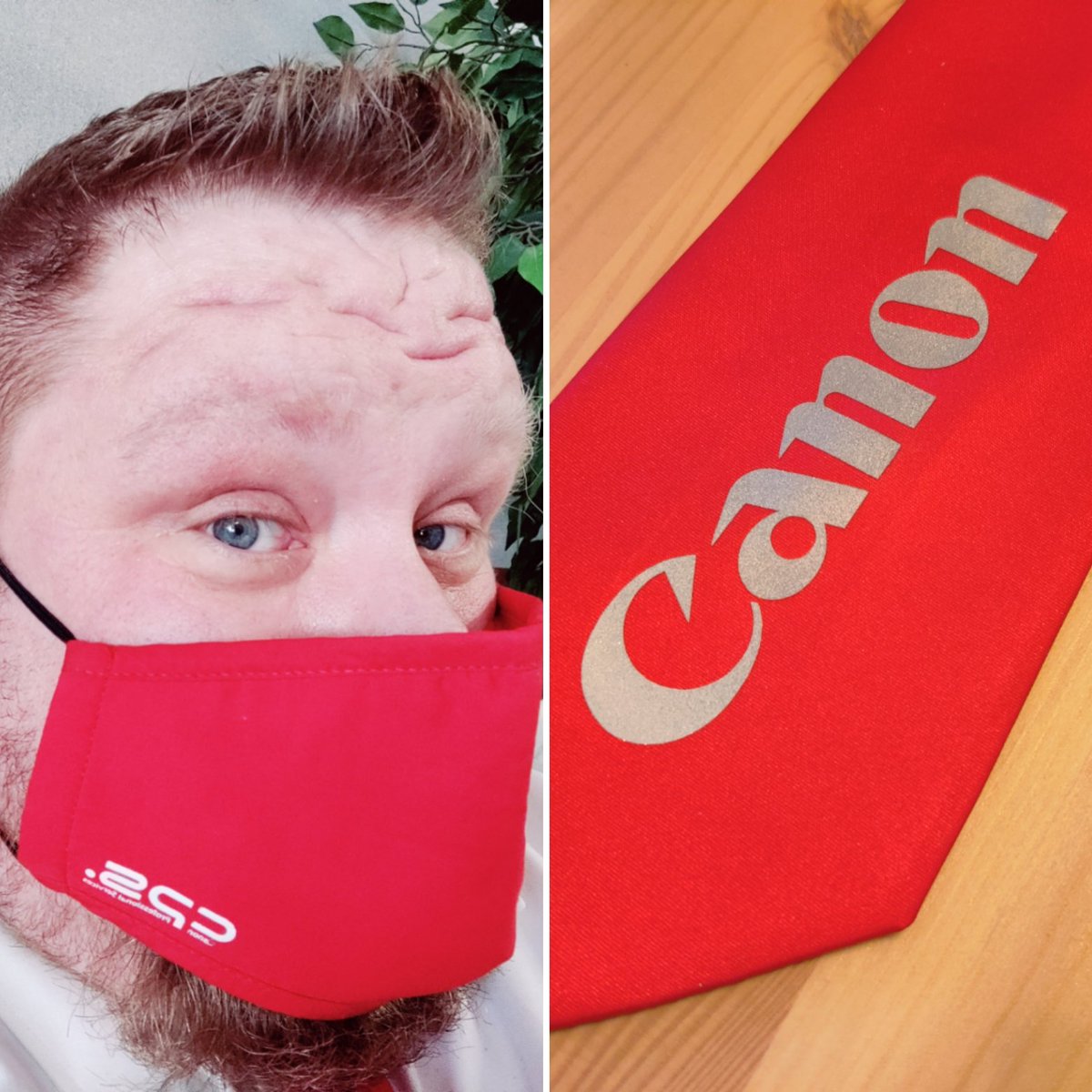SidewinderMedia's tweet image. Me: It would be nice to have a Canon tie to match my Canon CPS facemask. 
🤔
Also me: I will just make one! 💡😁
Also me: 15 minutes later... 😎
#canon #diy #customizeeverything @SidewinderMedia #rustysessions #sidewindermedia
