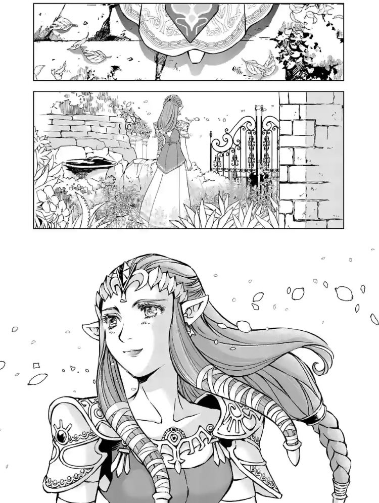 princess Zelda finally being happy and smiling again in the final chapter… and her being able to walk through the garden again… I'm so 😭 #tpmangaspoilers