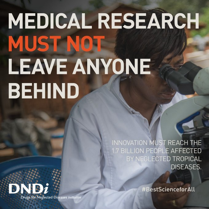 Neglected tropical diseases affect 1.7 billion people 🌏 

I stand with @DNDi's call for safer, simpler, and more effective treatment against neglected tropical diseases.

We must continue to bring the #BestScienceforAll #WorldNTDDay stories.dndi.org/five-ways-inno…