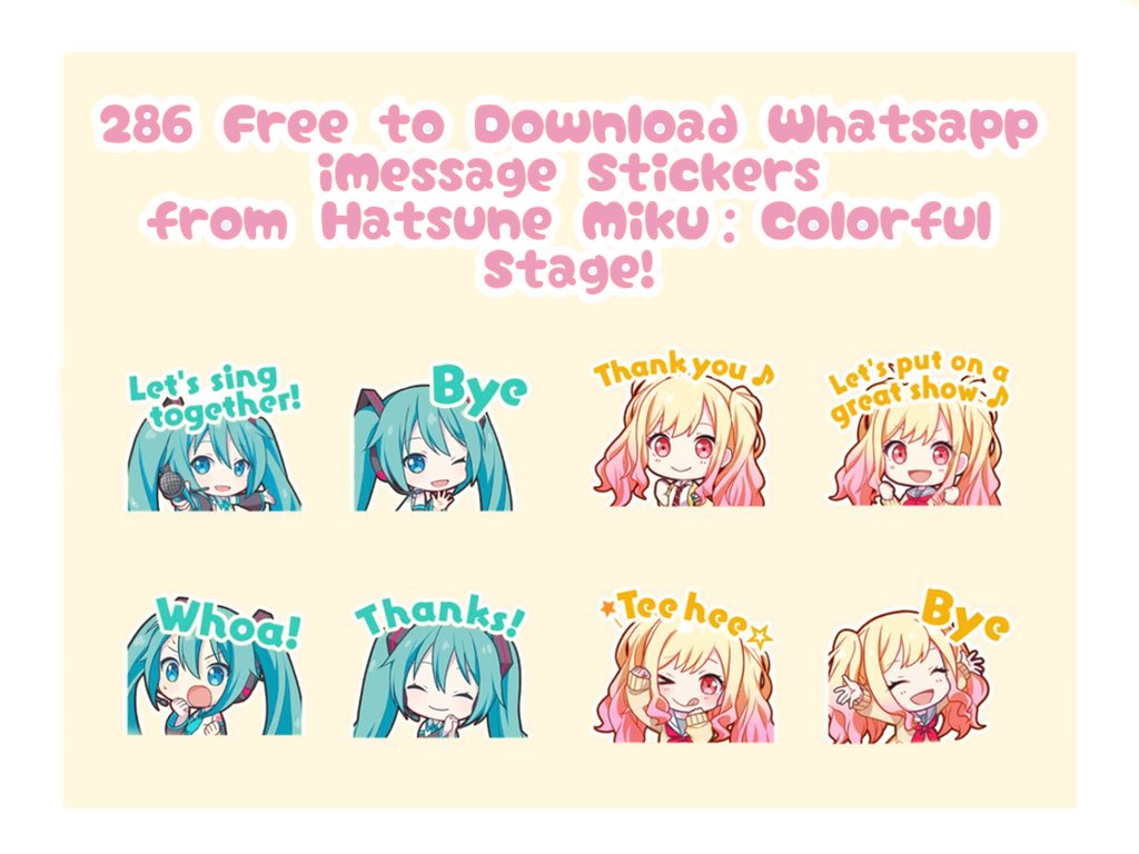 Miku Project Sekai - Download Stickers from Sigstick