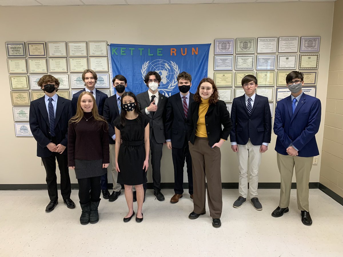 KettleRunMUN's tweet photo. ATTENTION @KettleRunNews @KettleRunMUN DELEGATES JUST WON 3 DIPLOMACY AWARDS, 2 OUTSTANDING AWARDS, AND 2 BEST DELEGATE AWARDS @amerimunc #AmeriMUNCIX. In ADDITION, AS A TEAM WE EARNED OUTSTANDING SMALL DELEGATION! @FCPS1News #ModelUN #MUNisLife #KettleMUNFUN @Fauquiertimes https://t.co/Mq7ilpHh5d
