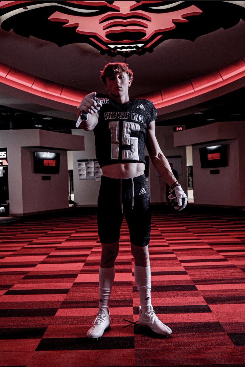 tracecorum15's tweet photo. All glory to God… commited! Can’t wait to be back in the Boro! @CSmithScout @AStateFB @CoachDLett @CoachButchJones @coachtatefhs20 https://t.co/aSNGgsGNUF