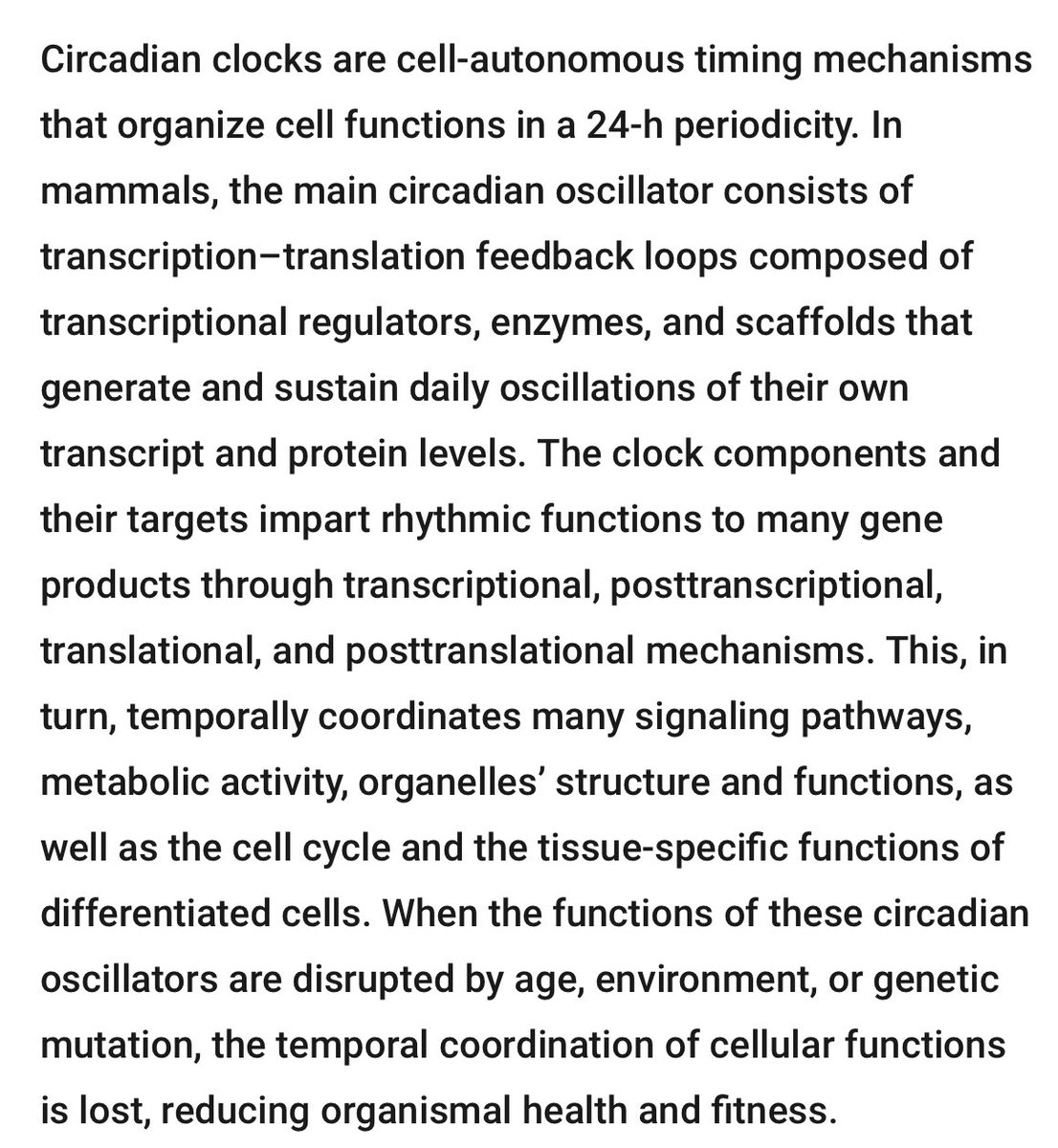 The circadian coordination of cell biology  https://rupress.org/jcb/article/215/1/15/38747/The-circadian-coordination-of-cell-biologyThe