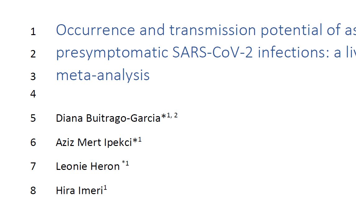 Our #preprint has been rejected by @medrxivpreprint 🤔 It's a #LivingSystematicReview on #asymptomatic #SARSCoV2 This is the 4th version. Last version is in @PLOSMedicine ncbi.nlm.nih.gov/pubmed/32960881 It's a completely new update. No reply from medRxiv team @cshperspectives