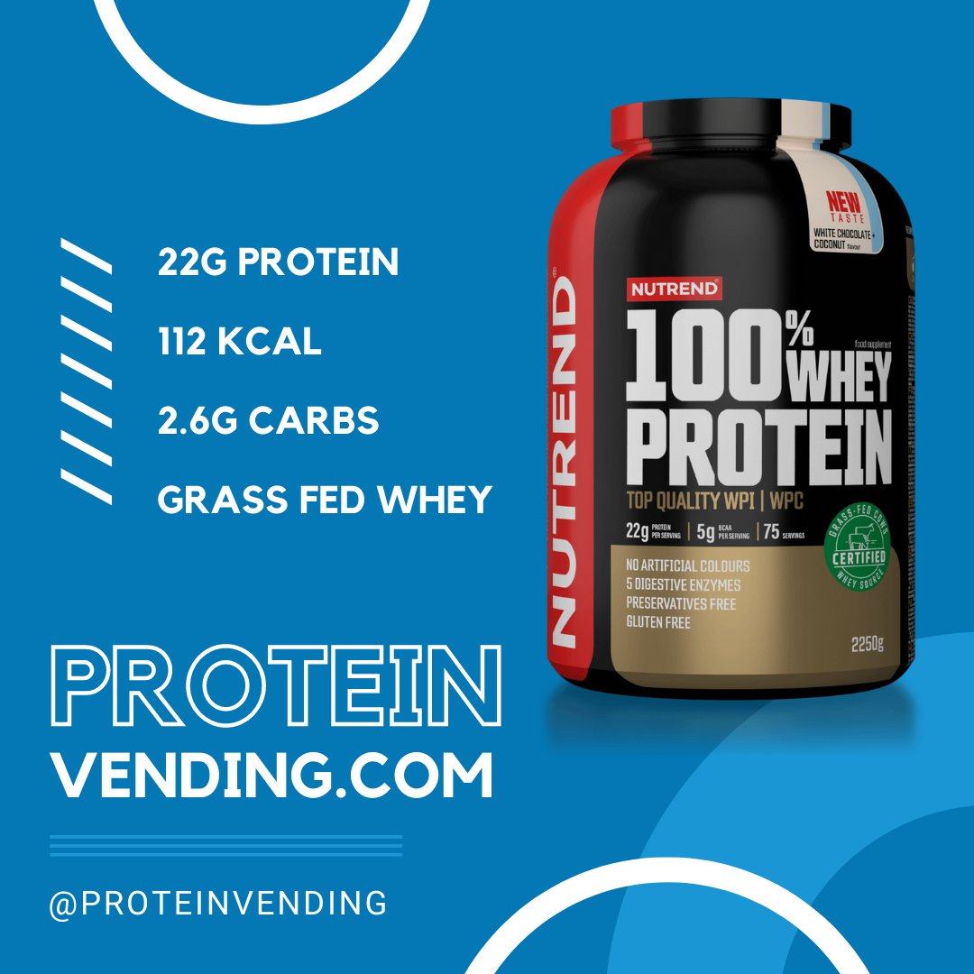 ProteinVending's tweet photo. Only the best. Nutrend whey protein for our advanced vending machines 💯

Premium product with a high biological value
Perfect for renewal of muscle tissue and muscle growth

#proteinvending #proteinvendingmachine #wheyprotein #nutriton #bodybuilding #exercise #gym
#gymmotivation https://t.co/qDSrjlm6ut