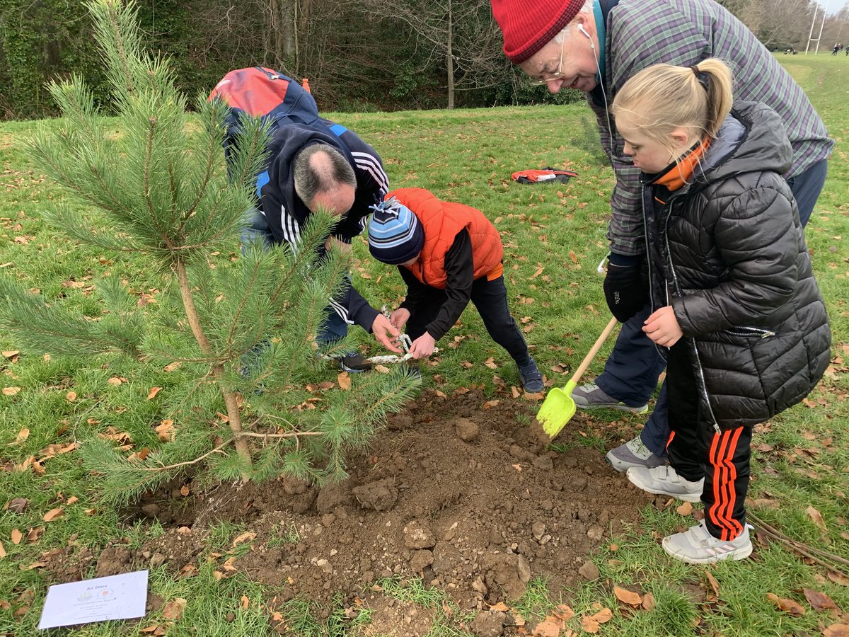 BSJ All Stars plant one of 40 trees planted to celebrate the first event of BSJ’s 40 year anniversary! Rosa Ní Chonaill &amp; Naoise Ó Muirthile ⁦<a href="/gaabsj/">Cumann Naomh Eoin Baile an tSaoir - Ballinteer SJ</a>⁩ ⁦<a href="/InclusionIre/">Inclusion Ireland</a>⁩ ⁦<a href="/DownSyndromeIRL/">Down Syndrome IRL</a>⁩ ⁦<a href="/officialgaa/">The GAA</a>⁩
