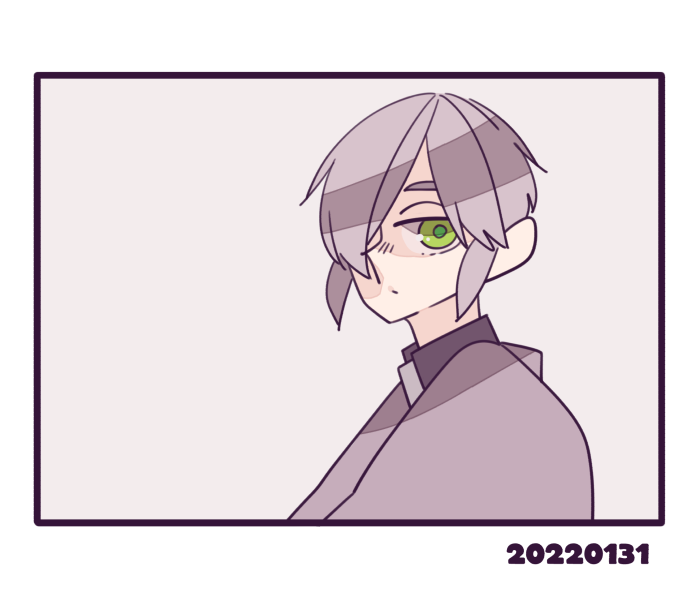 大昔に作ったオリキャラを久々に描いたら髪型が逆だった。 