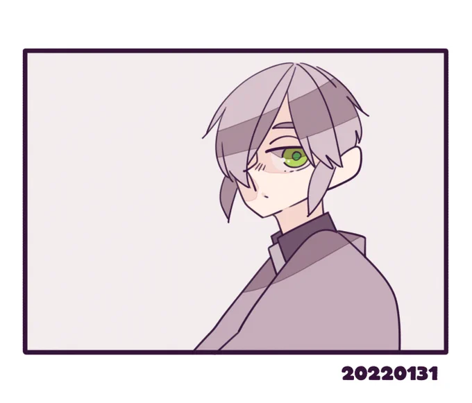 大昔に作ったオリキャラを久々に描いたら髪型が逆だった。 