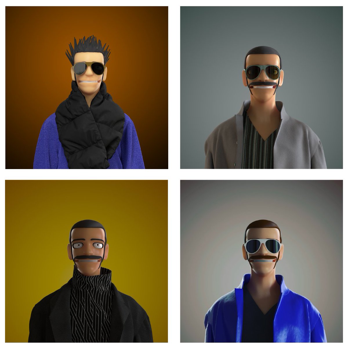 Dudes 21-24 minted opensea.io/collection/unb…
smilingdudes.com
   #nfts #nftart #nftartist #nftdrop #nftcollection #nftcollectors #nftcommunity  #cryptoartist  #pfp #bayc #3d #blender #marvelousdesigner #substancepainter #3dsmax #nftcollectibles #3dmodeling #opensea