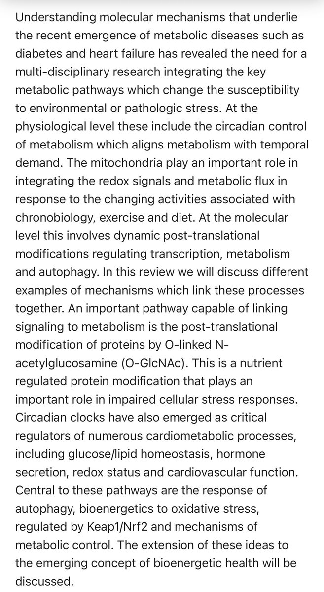 Redox biology and the interface between bioenergetics, autophagy and circadian control of metabolism  https://www.ncbi.nlm.nih.gov/labs/pmc/articles/PMC5124549/#!po=0.450450