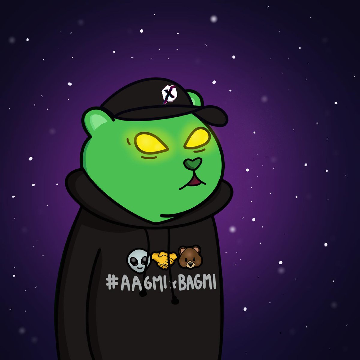 Look who we met in space. 👽🤝🐻

To celebrate this LEGENDARY occasion, we’ve got a collab giveaway!

4 x <a href="/NodeBearsNFT/">NodeBears 2.0</a> WL spots
2 x @ProjectXNodes nodes
0 x worries

#AAGMIxBAGMI 🚀