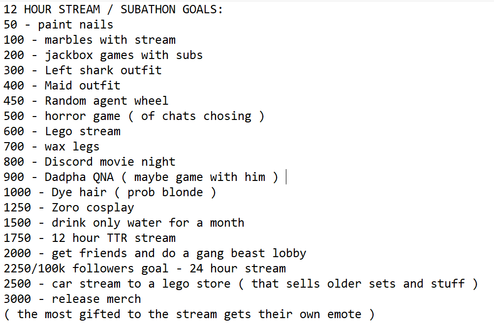 February 5th 7 am est - 10 pm est will be the date of this subathon, I want to try and hit 100k followers also in this stream which i think is possible ( currently 97,285 )