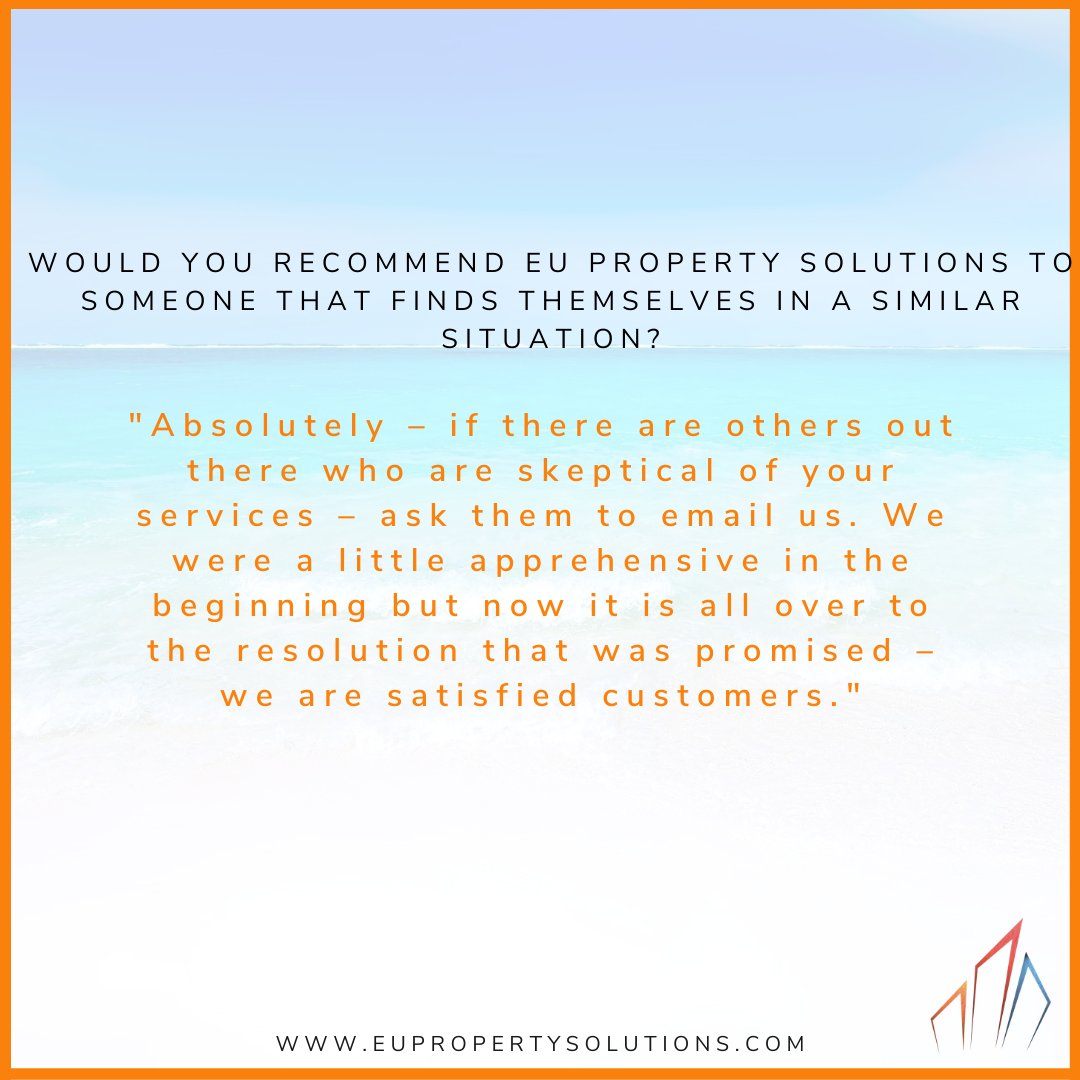 euproperty1's tweet photo. Sleepless nights surfing the net worrying about your foreign property? If you have a foreign property that is causing you nightmares, click the link below and get in touch with our team today📲

https://t.co/VKYs4Dpj2m

#foreign #property #mortgage #nightmare #happy #couple https://t.co/OyiChLXS2V