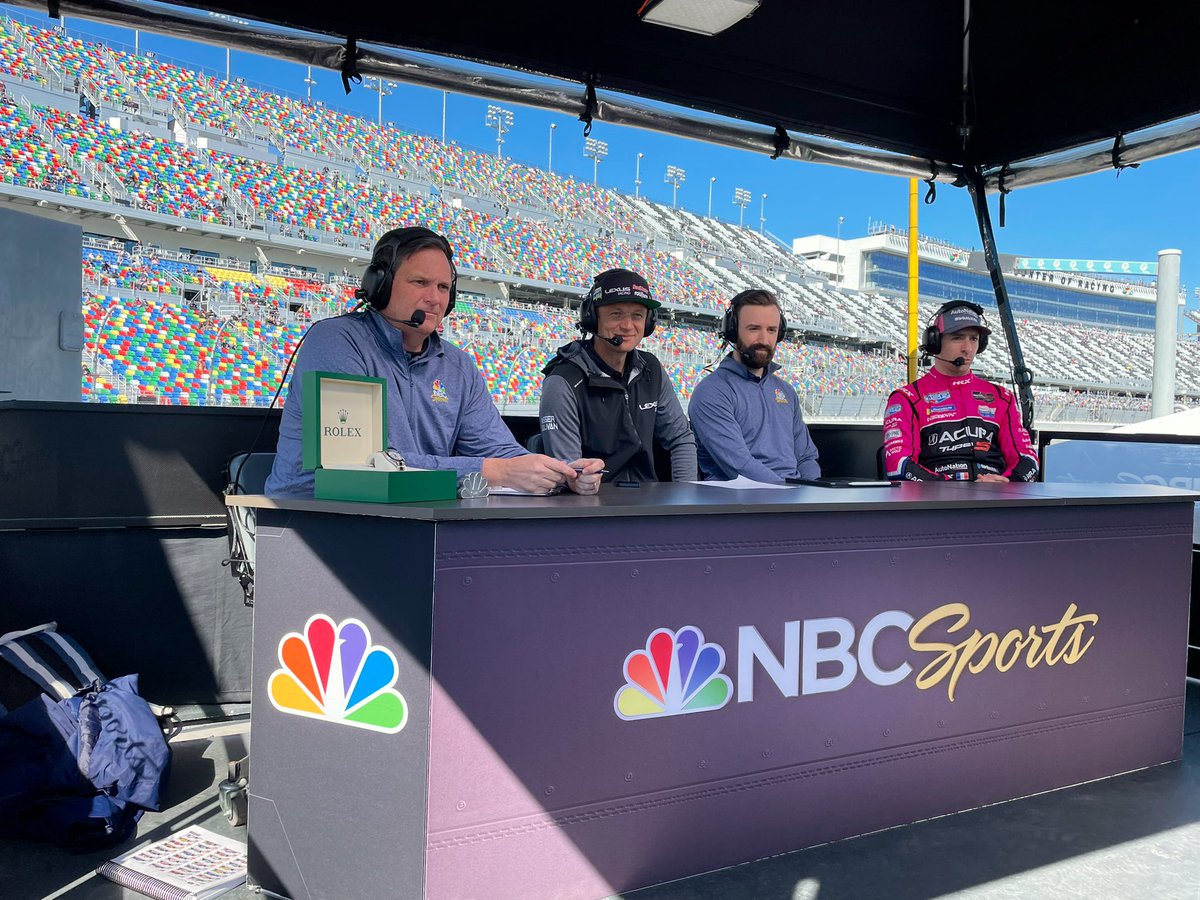 RT @simonpagenaud: Joining the @NBCSports teams on the Peacock Pit Box! Thanks for having me

#Daytona24 | #60for60 https://t.co/biJQfdLA9w