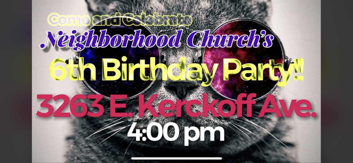 Just a reminder, we’re having a birthday bash today and would love for you to join us! We’re going to have a bounce house and games for the kids as well as food for all! Love you much church! 

#loveitlocal #neighborhoodchurchfresno #downtownfresno