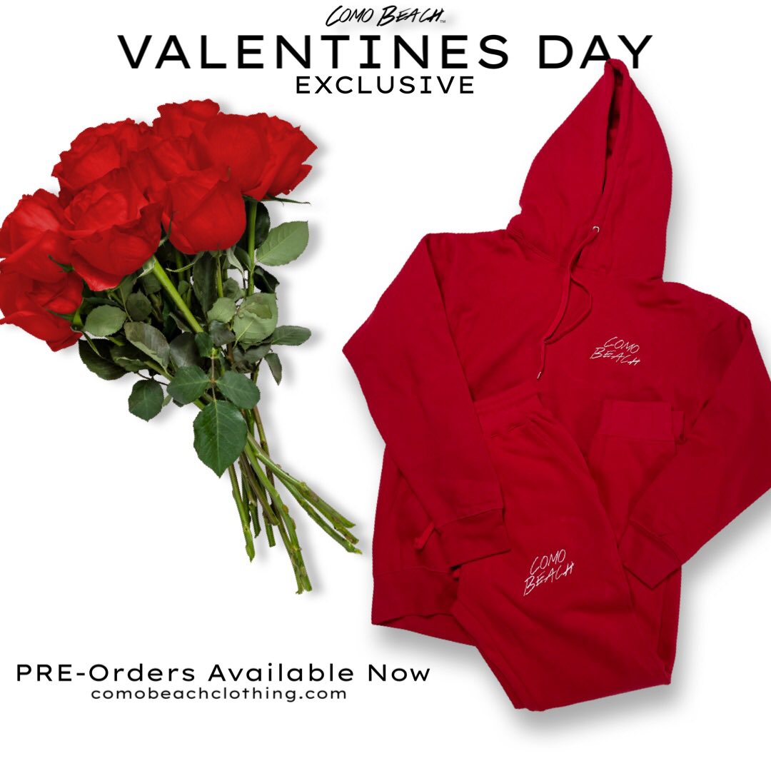 ❣️Celebrate your Valentines Day with Como Beach!❣️

PRE-Order this LIMITED drop TODAY and receive a bouquet of roses from US for Valentine’s Day❤️🌹

(Full Promo Details Available Online) 

comobeachclothing.com

#JoinTheWave 🌹🌊
