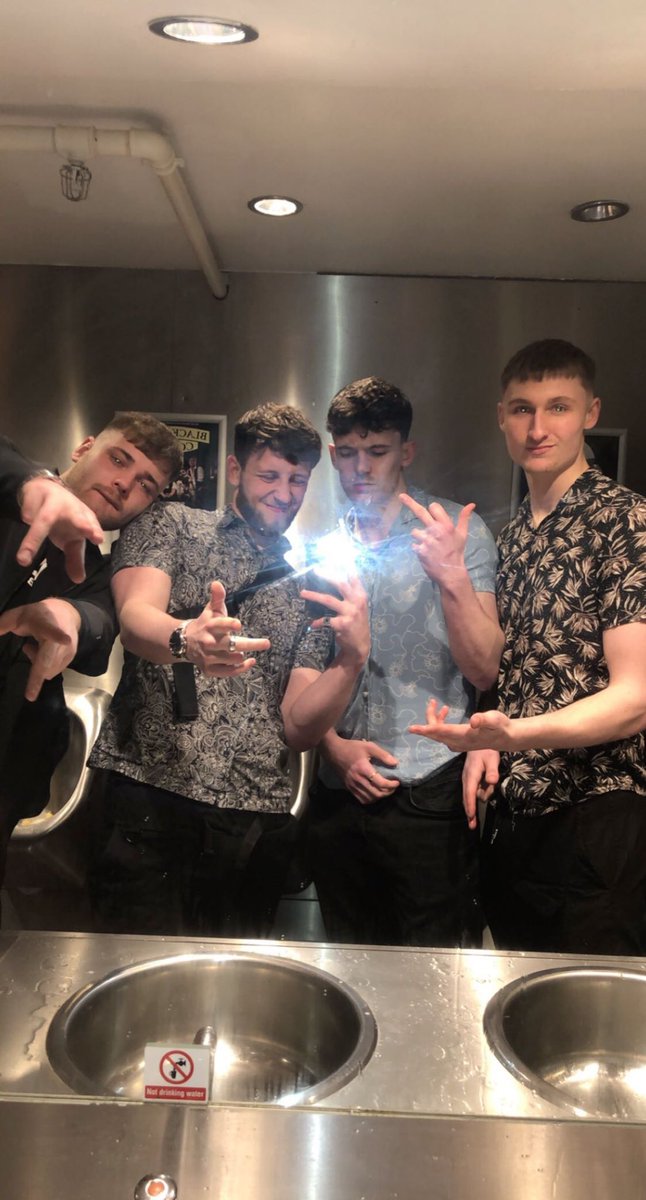 3 Hawaiian Geezas in the rave toilets