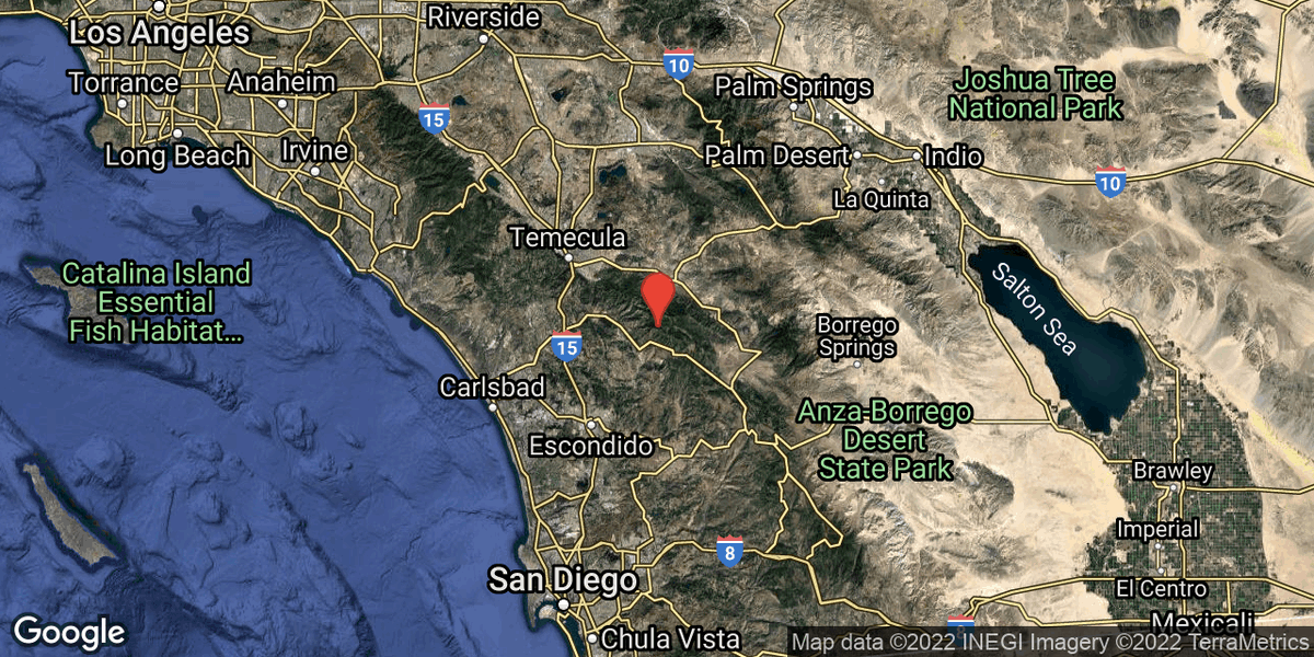 SD_Earthquakes's tweet photo. M4.1 #earthquake 45mi NNE of #SanDiego, CA at 09:46am. 3mi WSW of Palomar Observatory, CA — https://t.co/SR5gepiwET https://t.co/HqOCQWDxSe